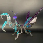 3D kovová stavebnice Mechanická kudlanka – 1200+ dílů fialová