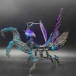 3D kovová stavebnice Mechanická kudlanka – 1200+ dílů fialová