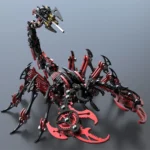 3D kovová stavebnice Štír černá / červená