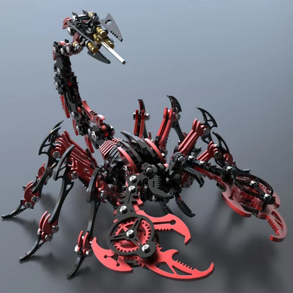 3D kovová stavebnice Štír černá / červená