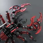 3D kovová stavebnice Štír černá / červená