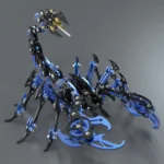 3D kovová stavebnice Štír černá/modrá