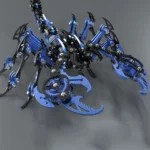 3D kovová stavebnice Štír černá/modrá