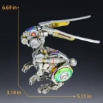 3D kovová stavebnice Mechanický králík Cyberpunk