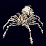 3D kovová stavebnice Mechanický pavouk s barevným osvětlením
