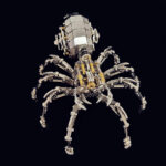 3D kovová stavebnice Mechanický pavouk s barevným osvětlením
