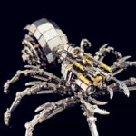 3D kovová stavebnice Mechanický pavouk s barevným osvětlením