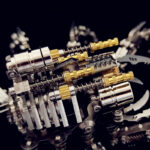3D kovová stavebnice Mechanický pavouk s barevným osvětlením