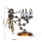 3D kovová stavebnice Steampunková vosa s podstavcem